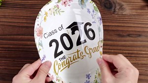 Havawish 100 Pcs Wildflower Class of 2026 Graduation Party Plates Decorations Wildflower Paper Plates Disposable Graduation Party Tableware Set for 2026 High School College Congrats Grad Decorations