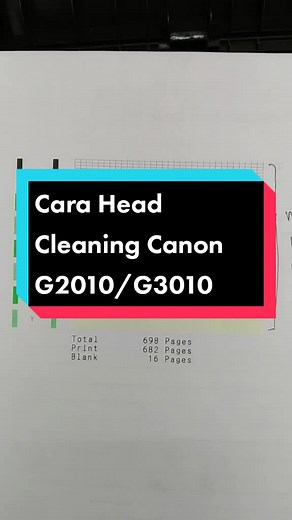 Cara Head Cleaning Canon G2010/G3010 #canonprinter #aticomputer #tipsprinter #kongsiilmu