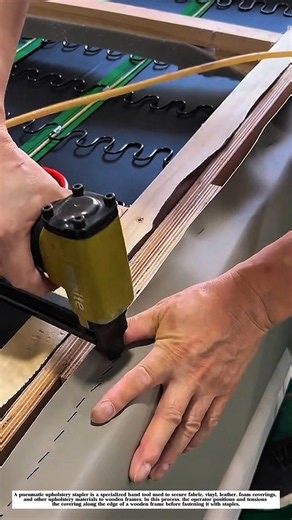 Pneumatic Upholstery Stapler | Fast Fabric-to-Frame Installation