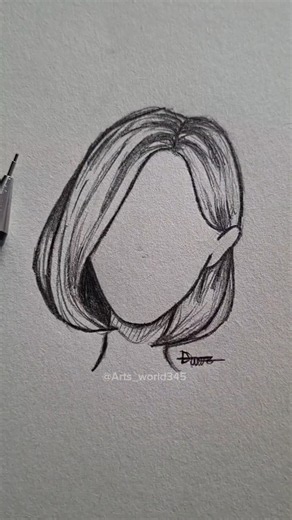 Learn how to draw anime hair ✨️ #shorts #anime #tutorial #hair #art #drawing #artist