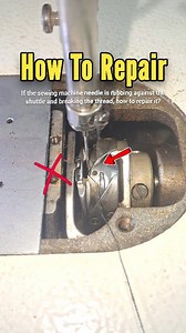 If the sewing machine needle is rubbing against the shuttle and breaking the thread, how to repair it? #tandavindustries #sewing #fbreels #trendingreels #viralreels | Tandav Industries