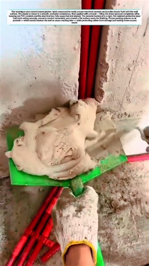 Perfect Concealed Wiring — Fast & Neat Plastering Trick!