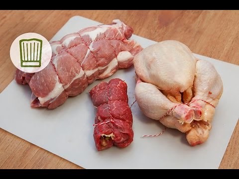 How to properly bind roasts, poultry, and roulades #chefkoch