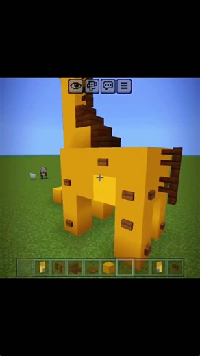 #wait end Minecraft Giraffe Build Tutorial (Step by Step)#viralvideo