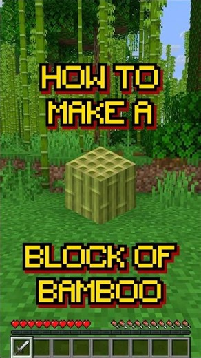 Minecraft: How to make a Block of Bamboo | Recipe 184
