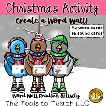 Christmas Phonics Reading Word Wall Activity Grades 2nd-4th Low Prep