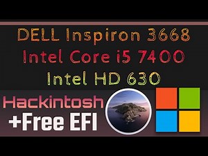 Hackintosh Dell Inspiron 3668 Desktop - Core i5 7400 - Intel HD630 | Free EFI Catalina 10.15.7