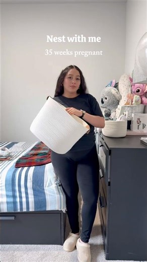 Nest with me, 35 weeks pregnant 🐣Today is for washing baby clothes; organizing is next.