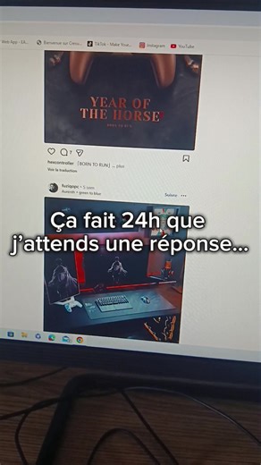 Jour 14 de mon projet : créer un setup à 0€ uniquement avec des produits envoyés par des marques. Ça fait 24h que j’attends une réponse… et pour l’instant rien. Mais je ne vais pas abandonner. Même si personne ne répond, je vais continuer jusqu’à ce qu’elles n’aient plus le choix. Tu penses qu’une marque va finir par me répondre ? 👀