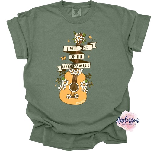 I Will Sing of the Goodness of God T-shirt- Christian Tee, Goodness of God Christian Shirt, Unisex Christian Clothing, Praise and Worship, - Etsy