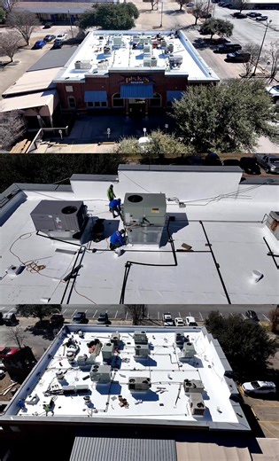 Bringing this commercial project to the finish line 💪 We’re wrapping up a full PVC roofing installation on the roof of our local Pluckers Wing Bar — delivering a durable, energy-efficient, and weather-resistant roofing system built to last. PVC roofing is a top choice for commercial flat roofs thanks to its strength, leak resistance, and long-term performance. Another business protected with quality craftsmanship and attention to detail. Need expert commercial roofing, flat roof installation, o
