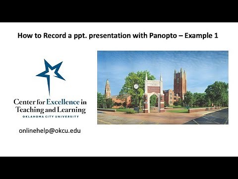How to Record a ppt Presentation with Panopto - Example 1