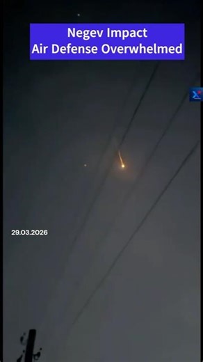 Israeli Negev Base Targeted Again: Air defense Overwhelmed #virashorts #iranianmissile #airdefense