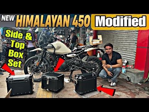 himalayan 450 accessories !! himalayan 450 modified | Himalayan 450 Top Box side panniers set