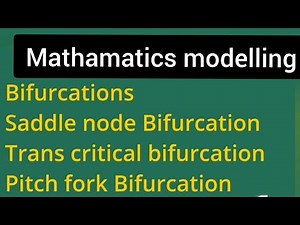 bifurcations: saddle node Bifurcation, Trans critical bifurcation and Pitch fork Bifurcation