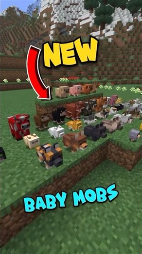 Minecraft का CUTEST Update! New Baby Mobs 🍼🔥 #shorts #ytshorts #minecraft #viral