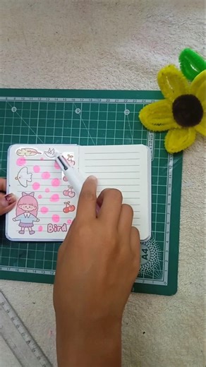 pink theme mini journal #cute #journal #ジブリ #shorts #ジブリ