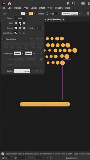 Beginner vs Pro: Dotted Line Trick in Illustrator 🤯