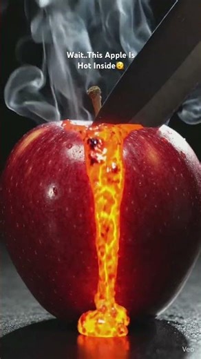 Molten Lava Apple Cutting 🍎🔥 | Oddly Satisfying ASMR #shorts #ai #asmr #satisfying #relaxing