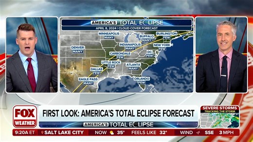 176K views · 1.8K reactions | TOTAL SOLAR ECLIPSE FORECAST: Cloud cover could block the view of the April 8th total solar eclipse for those along the path of totality. We are closely tracking changes to the forecast in the days leading up to the eclipse. FOX Weather meteorologists Stephen Morgan and Bob Van Dillen take a look at the latest cloud cover forecast: https://bit.ly/3TTufuI | FOX Weather | Facebook