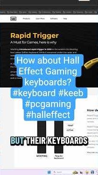 How about Hall Effect Gaming keyboards? #keyboard #keeb #pcgaming #halleffect