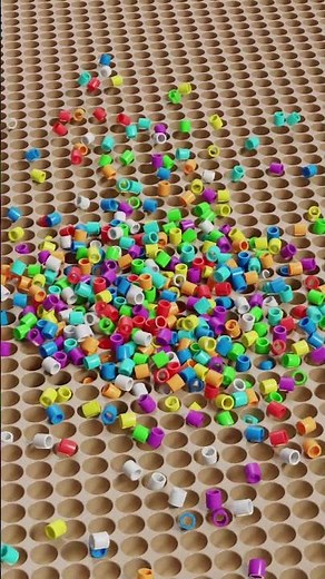 Mesmerizing Bead Rain 🌈 | Ultra Satisfying Blender Physics Simulation