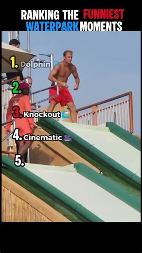 Ranking Funniest Waterpark Moments🤣|#shorts