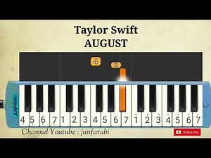 Taylor Swift - AUGUST - pianika tutorial