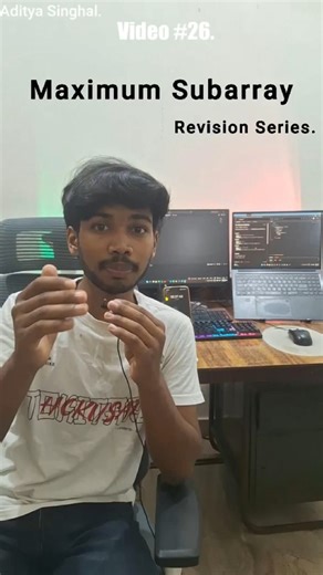How to find a Maximum subarray in an Array || Leetcode Q.53 || Day -64 || #leetcode #coding