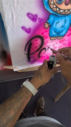 #labubu #airbrushshirt #tshirt #satisfying