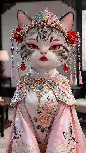 Stunning Transformation! Elegant Cat After a Glam Makeup Session 🐱