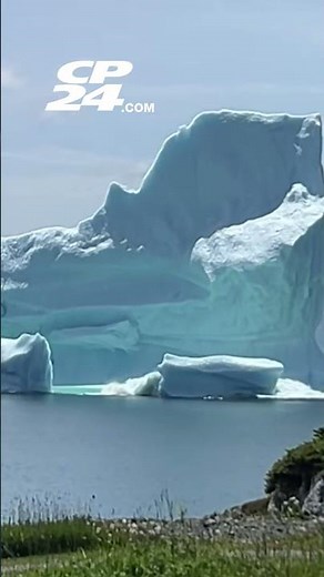 Incredible video shows iceberg calving in Newfoundland