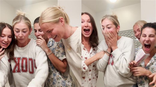 Watch besties scream with joy as pregnancy test roulette reveals unexpected baby news