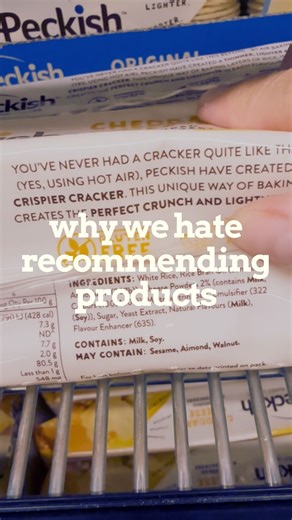 ADDITIVE-FREE LIFESTYLE on Instagram: "We get asked almost daily if we can share a list of products that are addictive-free … and the reason we don’t like to do that is because brands change their ingredients all the time. These Peckish rice crackers used to be pretty much additive-free, but over the years they have changed their ingredients and now I would not purchase these. It’s why we prefer to use the scanner within our app, because you can detect adjectives in real time via the ingredients