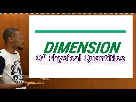 Dimension of Physical Quantities (Simplified)