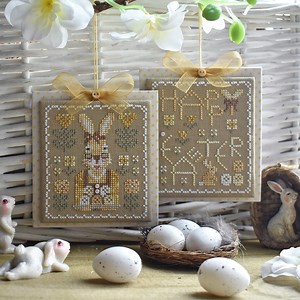 Mrs. Bunny Easter Cross Stitch Pattern, Primitive Sampler (PDF) / Stitchyprincess - Etsy