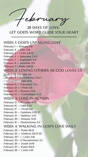 28 Days of Love: February Bible Reading Plan