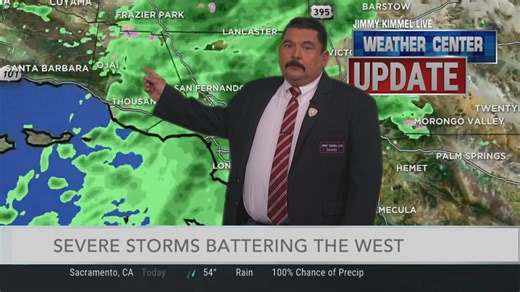 It’s been a wild day of weather here in California! ⛈ | Jimmy Kimmel Live