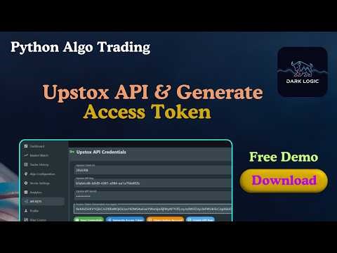Upstox API Setup (Step-by-Step) | Generate API Key & Access Token for Algo Trading