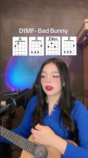 🐰DtMF de Bad Bunny en el Ukelele🐰 (TUTORIAL FÁCIL) #flightukulele #shorts