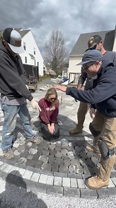 That last piece of a random pattern feeling 😮‍💨 . . Nicolock Paving Stones with Paver-Shield #paver #paverpatio #patiodesign #designandbuild #hardscape | Premier Outdoor Living
