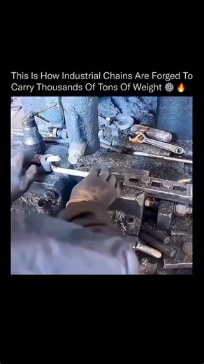 sci || tech || history on Instagram: "This machine turns glowing steel into something trusted to hold ships, cranes, and critical infrastructure together ⚙️🏗️ Inside industrial workshops, steel wire is fed into automated forming systems that bend, interlock, and weld each link under extreme heat and pressure. Every joint is sealed to exact specifications, because a single weak point could mean catastrophic failure. These chains are engineered for environments where loads reach hundreds to thous