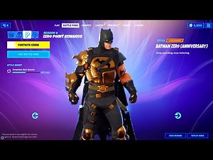Fortnite Batman Zero Gold (Anniversary) Skin シ