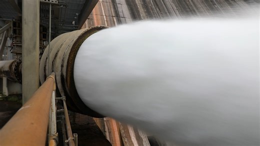 Here’s video of the Norfork Dam Syphon Tube on Aug. 8, 2023. The syphon tube was installed as part of the White River Minimum Flows Project. Releases from the syphon are intended to increase the downstream wetted perimeter below Norfork Dam. | Little Rock District, U.S. Army Corps of Engineers