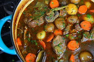 Lean how to make a comforting Lamb Stew for your family, with simple step by step instructions from Chris De La Rosa of CaribbeanPot.com Fork tender Lamb, in a rich wine based sauce, along with your favorite vegetables and herbs.. one of the best one-pot meals you'll ever make and serve. #stew #lambstew #recipe #lamb You'll Need... 3-4 lbs lamb (any cut lamb will work) 2-3 tablespoon olive oil 1/4 lb bacon 1/4 cup flour (all purpose) 1 large onion 1 shallot 6 cloves garlic 3 stalks celery 5 spri
