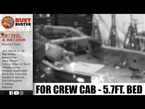 RB7380L/R - 2007 - 2013 Chevy Silverado & GMC Sierra 1500 Crew Cab Mid Frame Section Installation