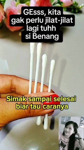 1.2M views · 6.2K reactions | Jadi, Gays kita gak perlu jilat-jilat lagi tuhh SiBenang Sewing learning tips and tricks for beginners #sewing_tips_and_trick_beginners #diy #design #caramemasukkanbenang #tutorialmenjahit #stitching #DIY #sewingdiy #tutorial #sewinghacks #dikişaşkı #penjahitpemula #reel #reelsviral | ElynKebaya | Facebook
