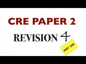 CRE PAPER 2 K C S E REVISION 1 | cre paper 2 | cre paper 2 topical questions | paper 2 cre question