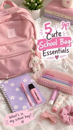 5 Cute School Bag Essentials 🎒💕 | Back to School Ideas