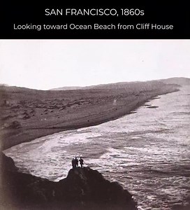 Looking toward Ocean Beach from Cliff House, 1860s. | History of SF